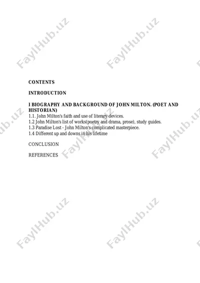 john milton: biography and works — PDF