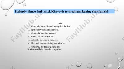 fizikaviy kimyo fanitarixi — PPTX