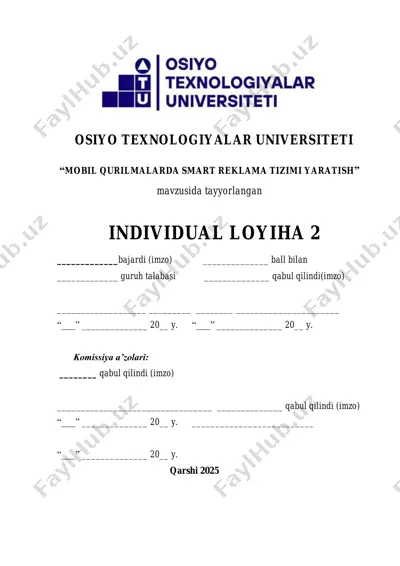 mobil qurilmalarda smart reklama tizimi yaratish — PDF