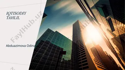 iqtisodiy tahlil — PPTX