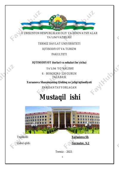 germaniya qishloq xo'jaligining xususiyatlari — PDF
