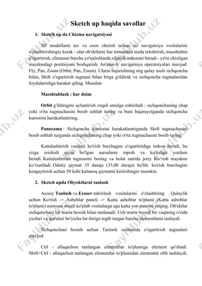 sketchup — DOCX