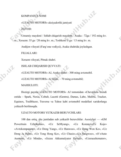 uzauto motors — DOCX