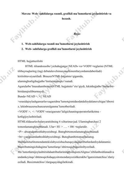 html tilida sarlavhalar yaratish — DOCX
