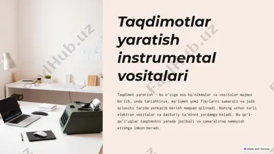 taqdimotlar yaratish instrumental vositalari — PPTX