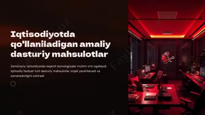 iqtisodiyotda qo'llaniladigan amaliy dasturiy mahsulotlar — PPTX