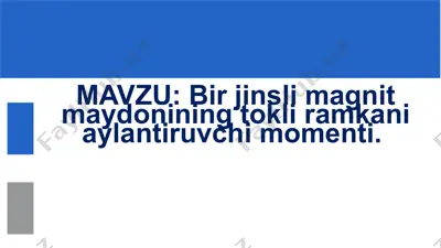 tokli o‘tkazgichlar — PPTX