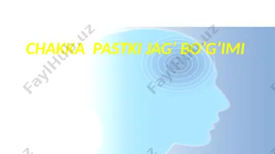 chakka pastki jag’ bo’g’imi — PPTX