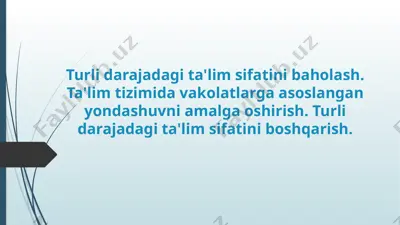 kvalimetriya fanidan baholash — PPTX
