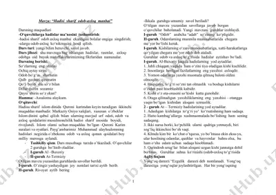 “hadisi sharif odob-axloq manbai” — DOC