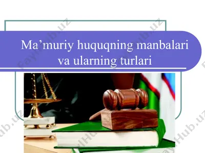 ma’muriy huquq asoslari — PPTX