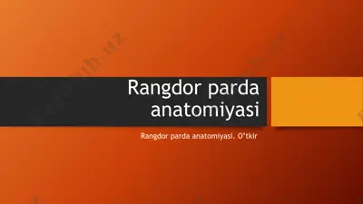 rangdor parda anatomiyasi — PPTX