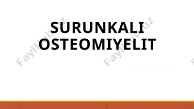 surunkali osteomiyelit — PPTX