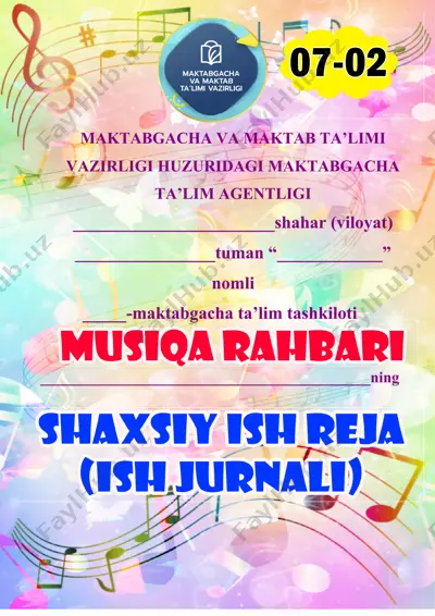 oylik ish reja (ish jurnali) — DOC