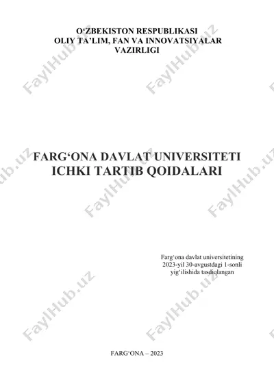 ichki mehnat tartibi qoidalari — DOC