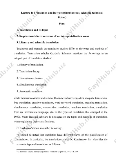 translation and its types — DOCX