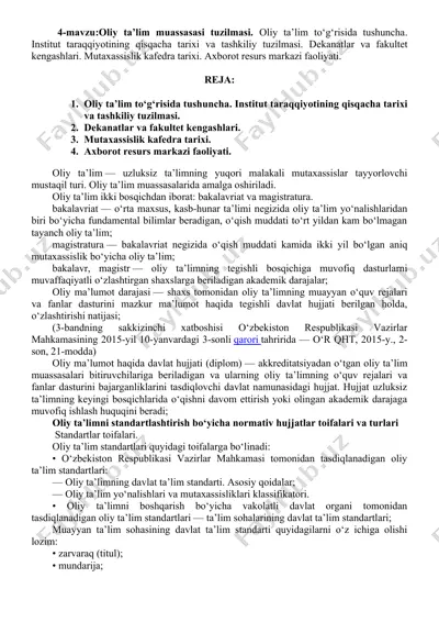 oliy ta'lim tuzilmasi — DOCX