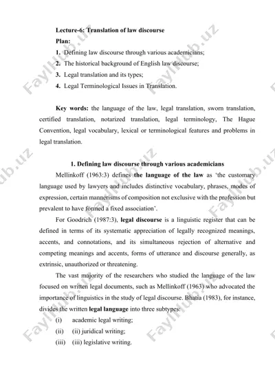 translation of law discourse — DOCX