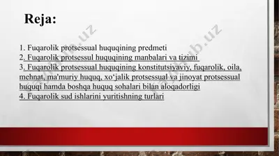 fuqarolik protsessual huquqi — PPTX