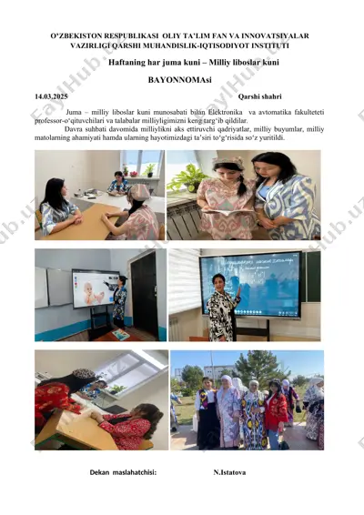 milliy liboslar kuni bayonnoma — DOCX