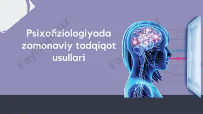 psixofiziologiyada zamonaviy tadqiqot usullari — PPTX