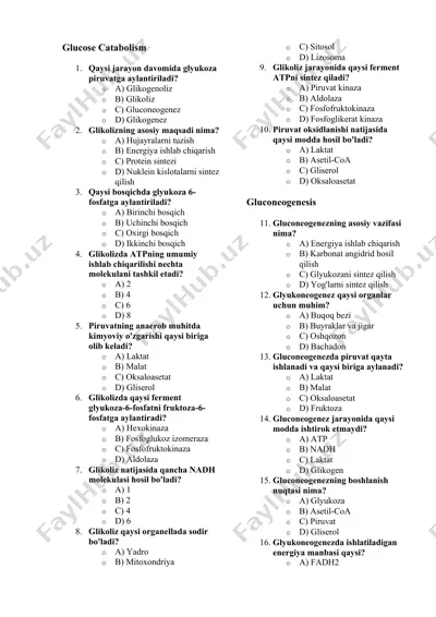 glucose catabolism — DOCX