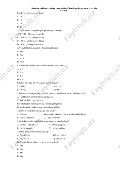 voleybol ochkolar soni nechta? — DOCX