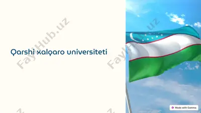 qarshi xalqaro universiteti — PDF