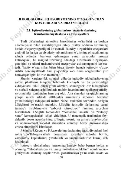 global iqtisodiyotning o‘zgaruvchan konturlari va drayverlari — PDF