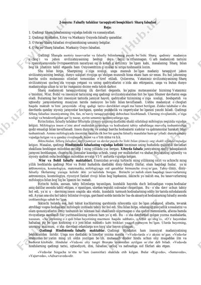qadimgi sharq falsafasi — PDF