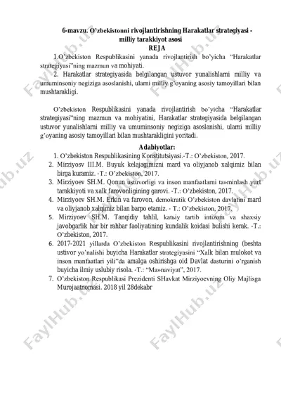 o’zbekistonni rivojlantirishning harakatlar strategiyasi - milliy tarakkiyot asosi — PDF