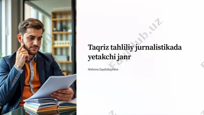 taqriz tahliliy jurnalistikada — PDF