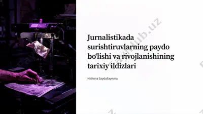 surishtiruv jurnalistikada surishtiruvlarning paydo bo‘lishi va rivojlanishining tarixiy ildizlari — PDF