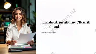 jurnalistik surishtiruv o‘tkazish metodikasi — PDF