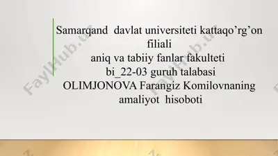 hamkorbank atb amaliyot hisoboti himoyasi uchun taqdimot — PPTX