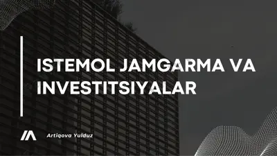 istemol jamgarma va investitsiyalar — PDF