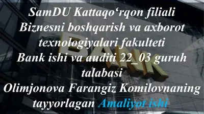 "xalq banki" atbga amaliyot himoyasi uchun taqdimot — PPTX