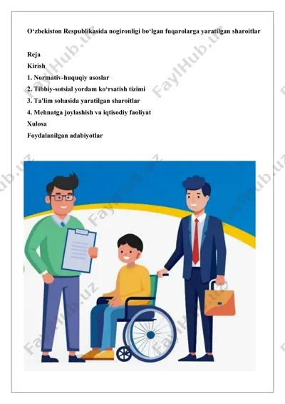 nogironlik va fuqarolarning huquqlari — DOCX