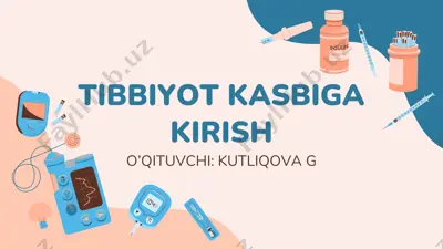 tibbiyot kasbiga kirish — PDF
