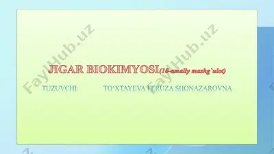 jigar biokimyosi — PDF