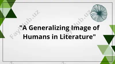 a generalizing image of humans in literature — PDF