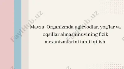uglevodlar, yog'lar va oqsillar — PDF