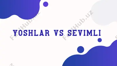 "yoshlar vs sevimli" — PDF