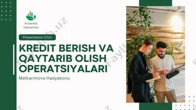 kredit berish va qaytarib olish operatsiyalari — PDF