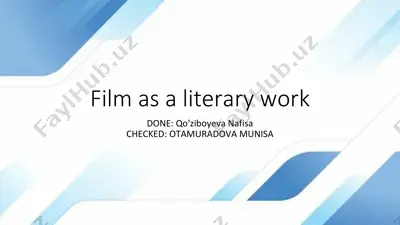 film as a literary work — PDF