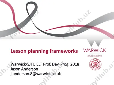 lesson planning frameworks — PDF
