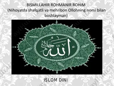 islom dini va musulmonlar haqida ma'lumot — PDF