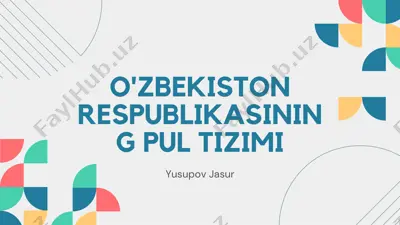 o'zbekiston respublikasining g pul tizimi — PDF