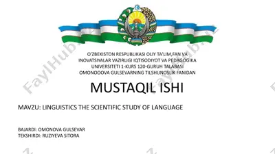 linguistika fanining asosiy tushunchalari — PDF