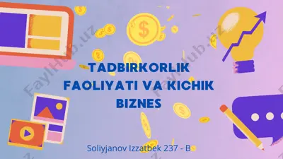 biznes faoliyati va kichik biznes — PDF